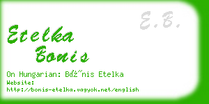 etelka bonis business card